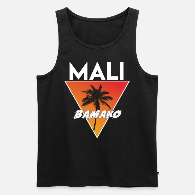 mali mit Hauptstadt - Männer Premium Bio Tank Top - Schwarz