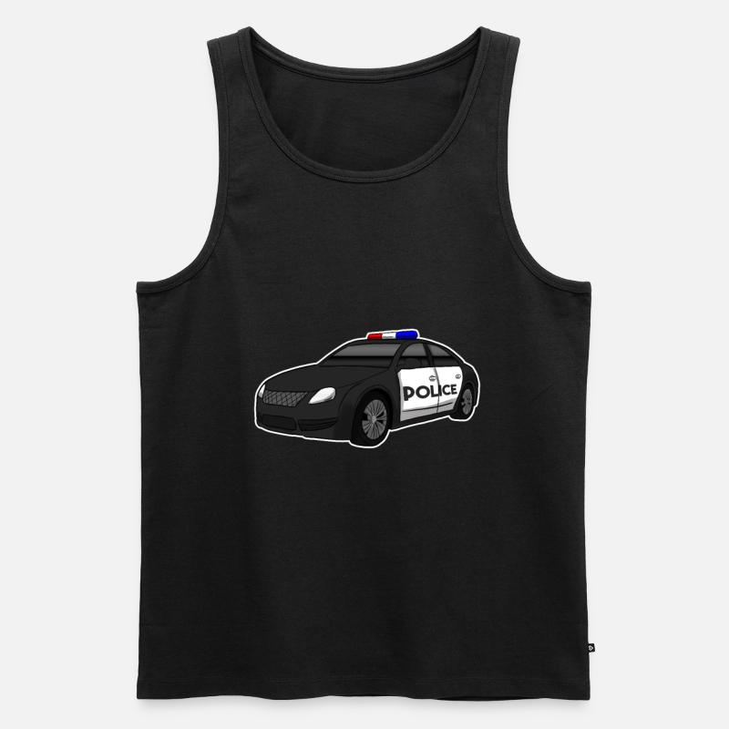 Polizeiauto - Männer Premium Bio Tank Top - Schwarz