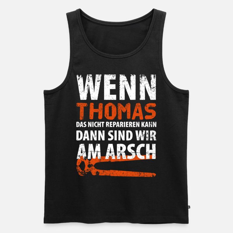 Heimwerker Thomas - Männer Premium Bio Tank Top - Schwarz
