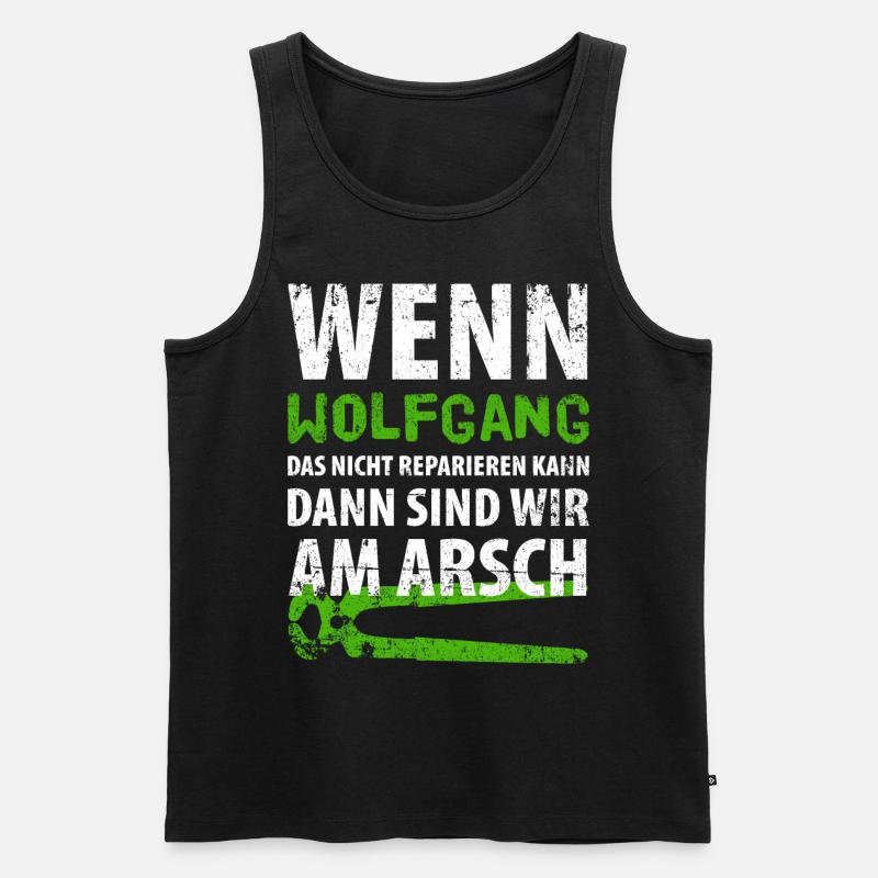 Heimwerker Wolfgang - Männer Premium Bio Tank Top - Schwarz