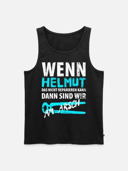 Heimwerker Helmut - Männer Premium Bio Tank Top - Schwarz