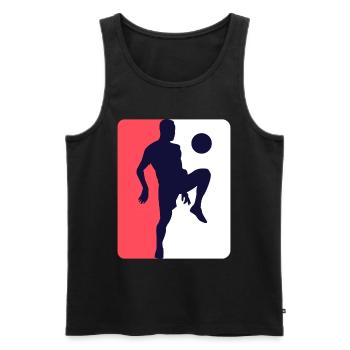 Football logo club football player - Débardeur bio Premium Homme - noir - Devant - AI Model Male 178 light (178cm)