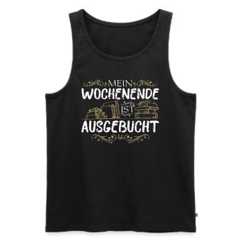 Mein Wochenende Ausgebucht Buch Autorin Lektorin - Männer Premium Bio Tank Top - Schwarz - Vorne - Michal (187cm)
