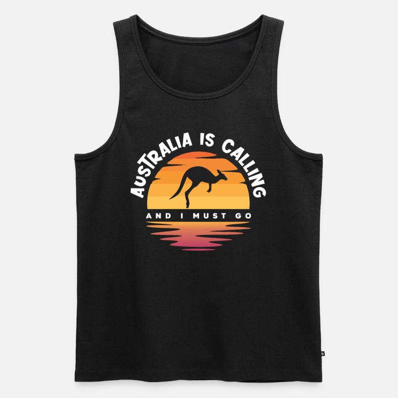 Australien Urlaub - Männer Premium Bio Tank Top - Schwarz