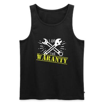 Witziges KFZ Mechaniker Garantie Shirt Werkzeug - Männer Premium Bio Tank Top - Schwarz - Vorne - AI Model Male 178 light (178cm)