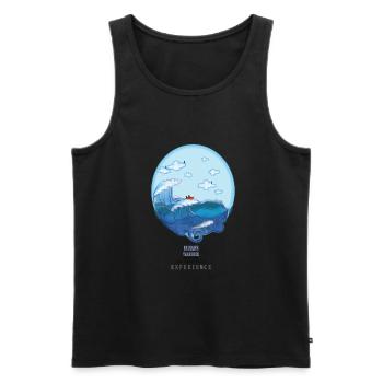 The Wave - Männer Premium Bio Tank Top - Schwarz - Vorne - AI Model Male 178 light (178cm)