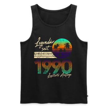 30. Geburtstag Männer Legendär Seit 1990 Vintage - Männer Premium Bio Tank Top - Schwarz - Vorne - AI Model Male 178 light (178cm)
