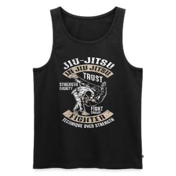 Jiu Jitsu Kampfkunst - Männer Premium Bio Tank Top - Schwarz - Vorne - Michal (187cm)