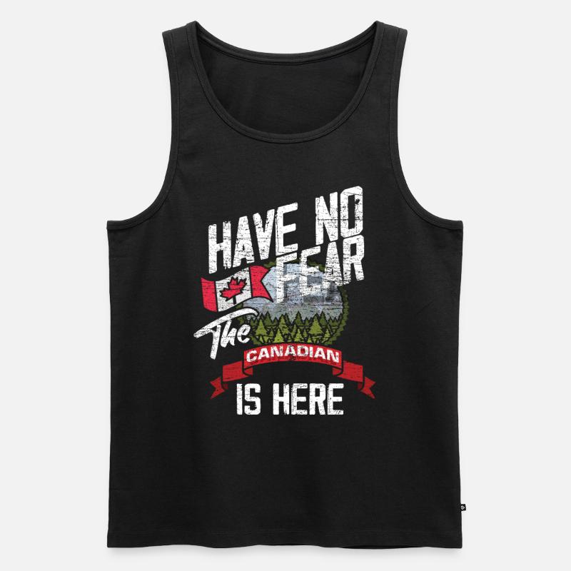 Kanada Angst - Männer Premium Bio Tank Top - Schwarz