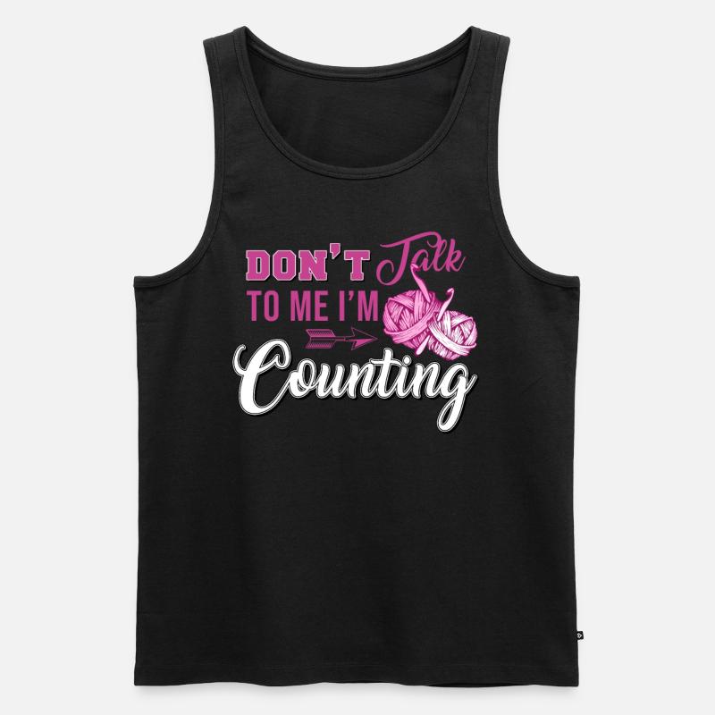 Häkeln, Häkeln Garn - Männer Premium Bio Tank Top - Schwarz