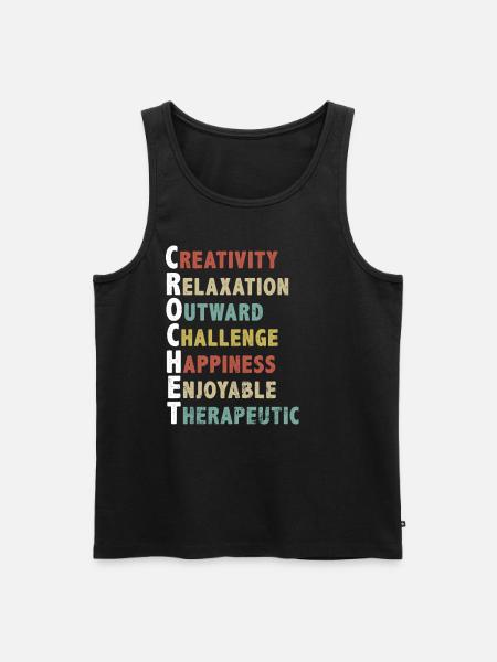 Crochet, crochet gift - Men's Premium Organic Tank Top - black