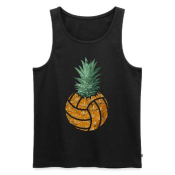 Volleyball pineapple - Men's Premium Organic Tank Top - black - Front - Michal (187cm)