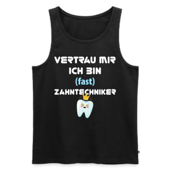 Zahntechnik Zahntechniker - Männer Premium Bio Tank Top - Schwarz - Vorne - AI Model Male 178 light (178cm)