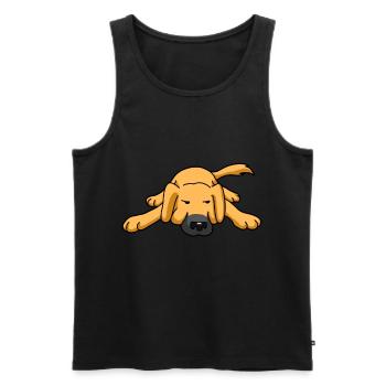 Watchdog Dog Tired Dog Walker Animal Lover Dogs - Men's Premium Organic Tank Top - black - Front - Michal (187cm)