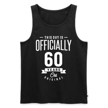 60 Year Old - 60th Birthday Funny Gift - Men's Premium Organic Tank Top - black - Front - Michal (187cm)
