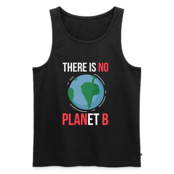 There is no planet B - Men's Premium Organic Tank Top - black - Front - AI Model Male 178 light (178cm)