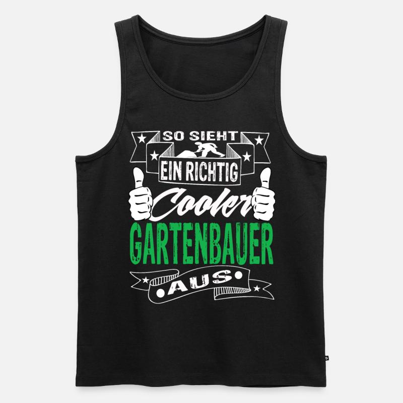 Garten Gartenbauer Landschaftsbau Gartenarbeit - Männer Premium Bio Tank Top - Schwarz