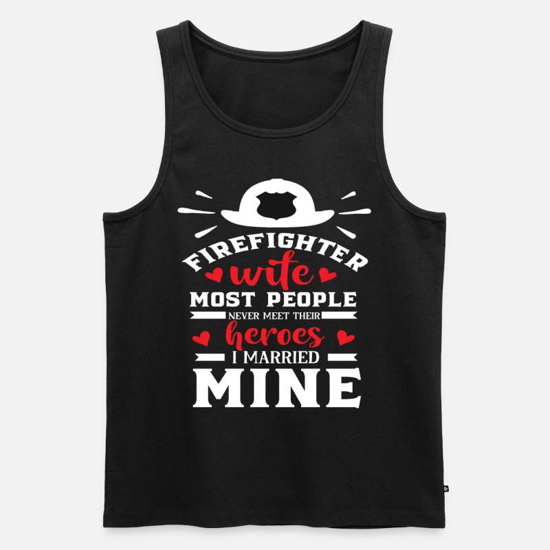 Feuerwehrfrau - Männer Premium Bio Tank Top - Schwarz