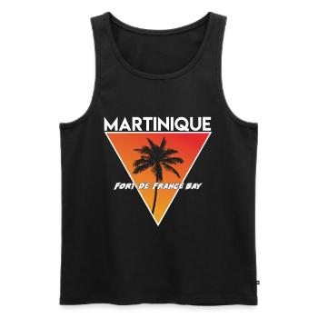 Martinique with capital - Men's Premium Organic Tank Top - black - Front - AI Model Male 178 light (178cm)