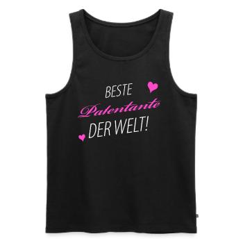 Patentante - Männer Premium Bio Tank Top - Schwarz - Vorne - AI Model Male 178 light (178cm)