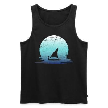 Wikinger - Männer Premium Bio Tank Top - Schwarz - Vorne - Michal (187cm)