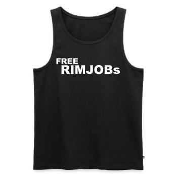 Rimojb Funny Sayings Sex Porn - Débardeur bio Premium Homme - noir - Devant - AI Model Male 178 light (178cm)