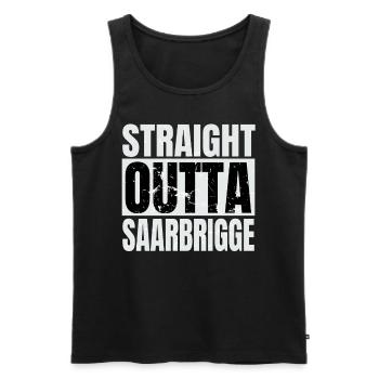 Saarland Saarbrigge Saarbrigger Saar - Männer Premium Bio Tank Top - Schwarz - Vorne - Michal (187cm)
