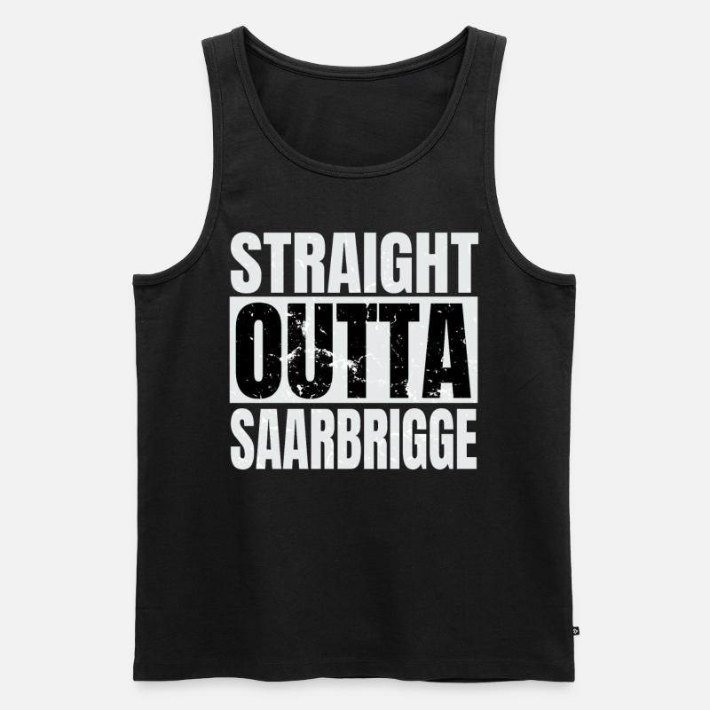 Saarland Saarbrigge Saarbrigger Saar - Männer Premium Bio Tank Top - Schwarz