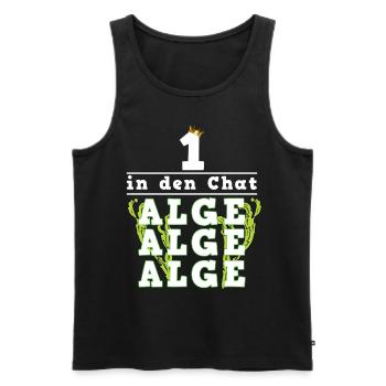 1 in den Chat Alge Alge Alge - Männer Premium Bio Tank Top - Schwarz - Vorne - Michal (187cm)