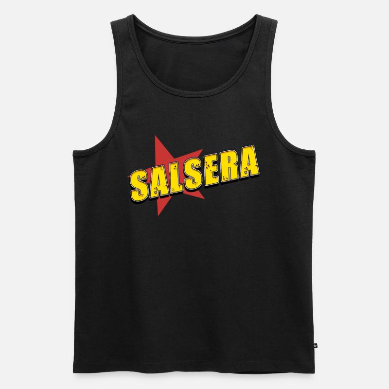 Salsa - Männer Premium Bio Tank Top - Schwarz