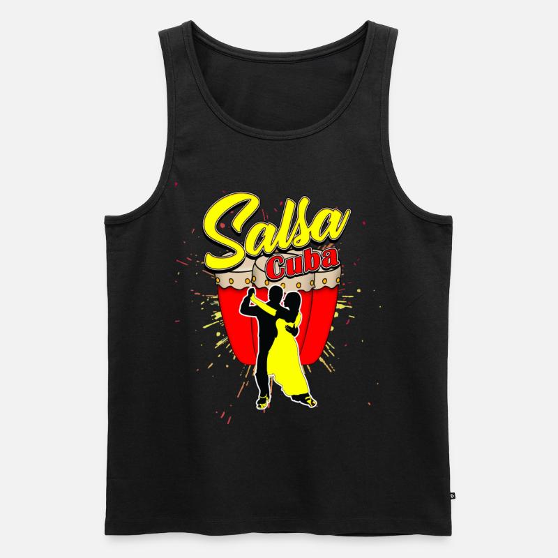 Salsa - Männer Premium Bio Tank Top - Schwarz