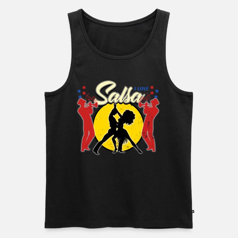 Salsa - Männer Premium Bio Tank Top - Schwarz