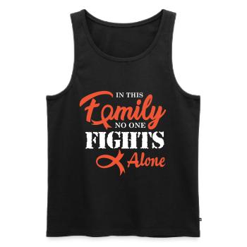 Leukemia Chemo Gift - Men's Premium Organic Tank Top - black - Front - AI Model Male 178 light (178cm)