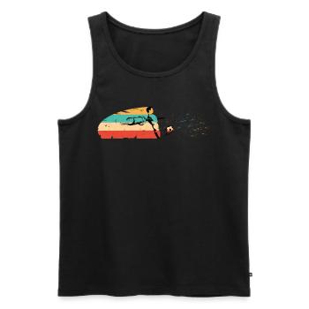 Foosball table foosball - Men's Premium Organic Tank Top - black - Front - AI Model Male 178 light (178cm)