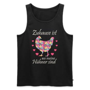 Home is where my chickens are - Men's Premium Organic Tank Top - black - Front - Michal (187cm)