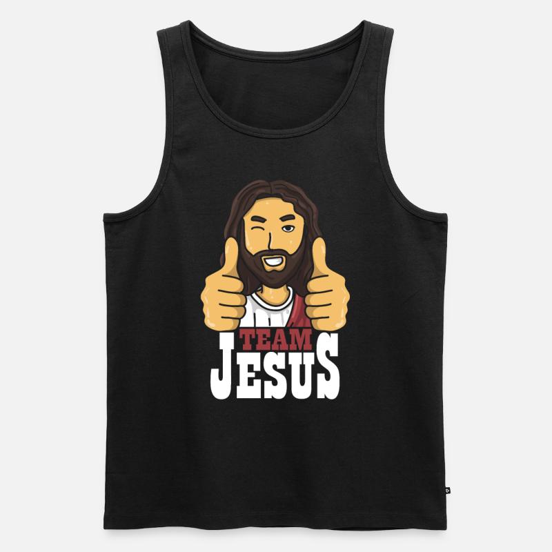 Team Jesus Konfirmation Geschenk - Männer Premium Bio Tank Top - Schwarz