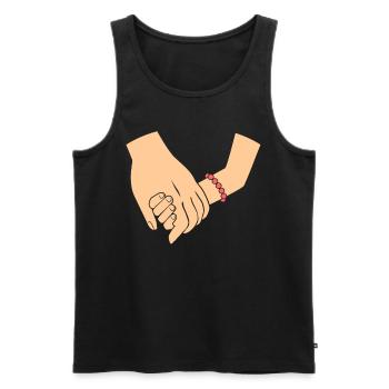 Dad and daughter - Männer Premium Bio Tank Top - Schwarz - Vorne - AI Model Male 178 light (178cm)