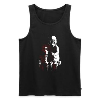 Graffiti Art Banksy Baby Hipster Art - Débardeur bio Premium Homme - noir - Devant - Michal (187cm)
