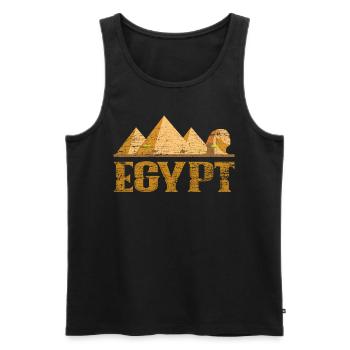 Ägypten Pyramiden - Männer Premium Bio Tank Top - Schwarz - Vorne - AI Model Male 178 light (178cm)