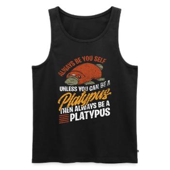 Platypus costume - Men's Premium Organic Tank Top - black - Front - AI Model Male 178 light (178cm)
