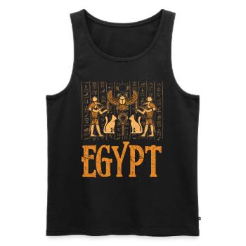 Egypt history - Men's Premium Organic Tank Top - black - Front - AI Model Male 178 light (178cm)
