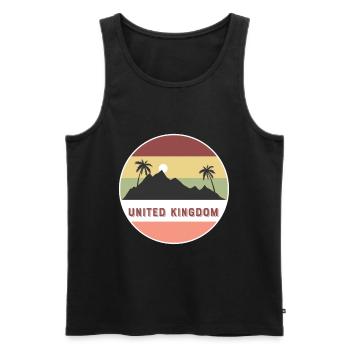 vereinigtes königreich Retro Land und Länder - Männer Premium Bio Tank Top - Schwarz - Vorne - AI Model Male 178 light (178cm)