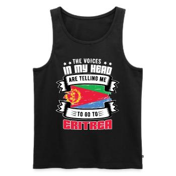 The voices in your head call for eritrea - Men's Premium Organic Tank Top - black - Front - AI Model Male 178 light (178cm)