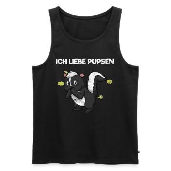 Ich Liebe Pupsen Stinktier Pups Furz Lustiges - Männer Premium Bio Tank Top - Schwarz - Vorne - AI Model Male 178 light (178cm)