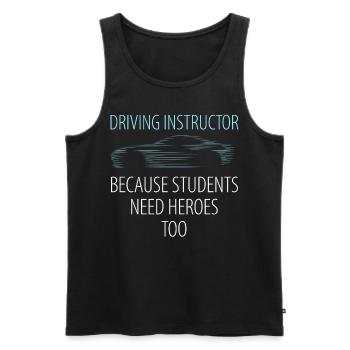 Driving instructor gift student driving lesson - Men's Premium Organic Tank Top - black - Front - AI Model Male 178 light (178cm)