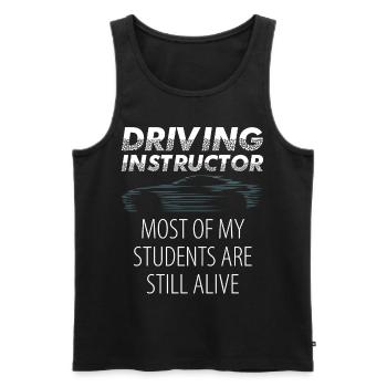 Driving instructor gift student driving lesson - Men's Premium Organic Tank Top - black - Front - AI Model Male 178 light (178cm)