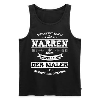 Maler Geschenk Malermeister Spruch Gesellen & Meis - Männer Premium Bio Tank Top - Schwarz - Vorne - Michal (187cm)
