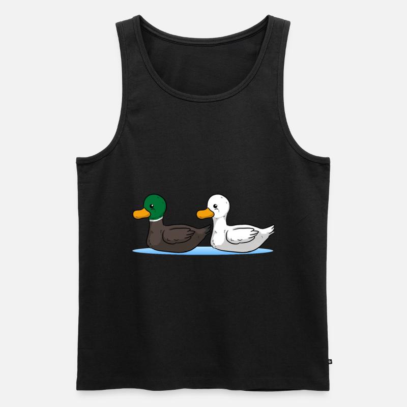 Enten - Männer Premium Bio Tank Top - Schwarz