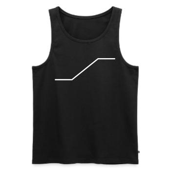Buchhalternase - Männer Premium Bio Tank Top - Schwarz - Vorne - AI Model Male 178 light (178cm)