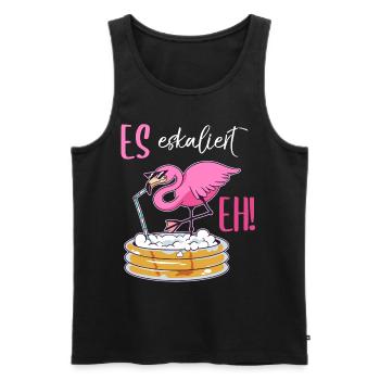Es eskaliert Eh Flamingo Damen - Männer Premium Bio Tank Top - Schwarz - Vorne - Michal (187cm)